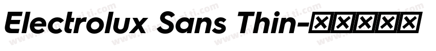 Electrolux Sans Thin字体转换